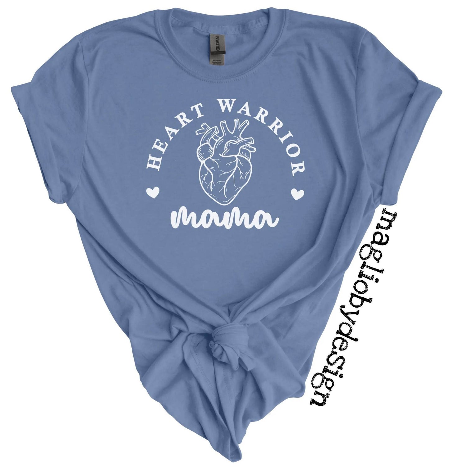 Heart warrior mama tshirt | Heart warrior mama anatomical heart tshirt | Heart mama gear | CHD awareness tshirt